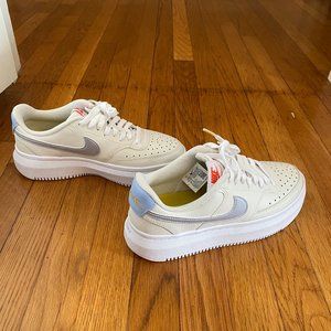 Phantom Grey Marine White Platform Sneaker - Nike Brand - Size 9